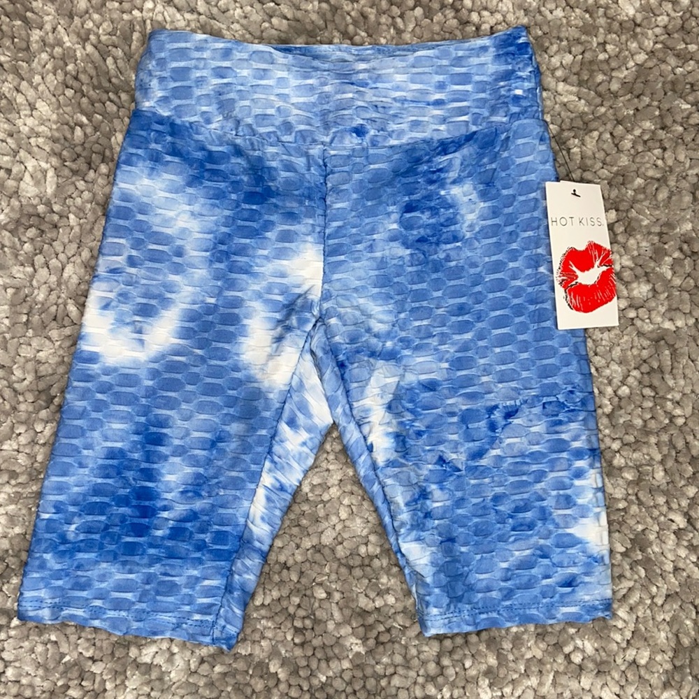 Blue High Waisted Athletic Shorts
